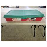 Tote of Lace Curtains and Linen