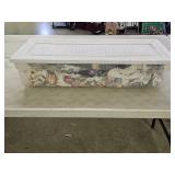 Tote of Curtains and Linen