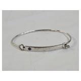 Sterling Silver Amethyst Hook Bracelet