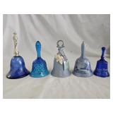 Blue Glass Bells and Perfume Bottles