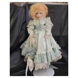 Janis Berard Porcelain Doll with Stand