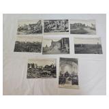 8 WWI Battle Destruction Post Cards
