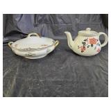 Noritake Covered Dish, Hall Poppy Teapot