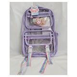 New Maod Clear Purple PVC Backpack