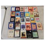 30 Vintage 8 Track Cassette Tapes