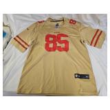 George Kittle 49ers Gold Inverted Football Jersey