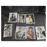 7 Autographed Actor/Musician B&W Photos