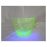 Green Uranium Depression Glass Measuring Cup