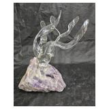 Lillie Expressions in Glass Signed Jellyfish Art