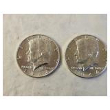 2 1964 BU Silver Kennedy Half Dollars
