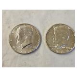 2 1964 BU Silver Kennedy Half Dollars
