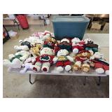 Large Tote of Large Stuffed Christmas Bears