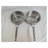2 Calphalon Stainless Steel Pots with Lids
