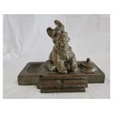 1932 McClelland Barclay Scotty Dog Inkwell Set