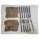 Antique Rogers & Bro. Dessert Forks & Knives