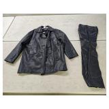 Leather Coat and Leather Pants