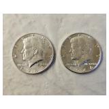 2 1964 BU Silver Kennedy Half Dollars