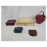 Jewelry Cases, Pill Box and Coin Purse