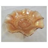Vintage Dugan Marigold Carnival Glass Bowl