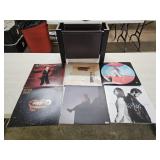 Modern Record Stand, 6 Vinyl Record Albums