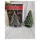 Lighted Hand Painted Ceramic Christmas Tree