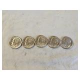 5 1964 BU Silver Roosevelt Dimes