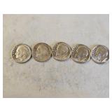 5 1964 BU Silver Roosevelt Dimes