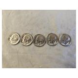 5 1964 BU Silver Roosevelt Dimes