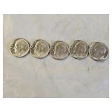 5 1964 BU Silver Roosevelt Dimes