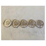 5 1964 BU Silver Roosevelt Dimes