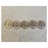 5 1964 BU Silver Roosevelt Dimes