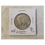 1967 40% Silver Kennedy Half Dollar