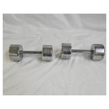 2 12lb Chrome Dumbell Weights