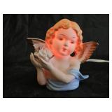 Bisque Porcelain Hand Painted Angel Night Light