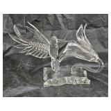 Lillie Expressions in Glass Signed Hummingbird Art