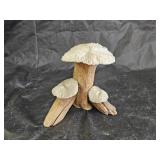Driftwood and Coral Mushroom Art Sculpture