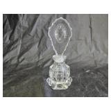 L.E. Smith Glass Beaded Medallion Perfume Bottle