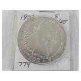1803 Spanish Colonial 8 Reales Silver Coin