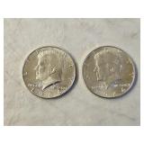 2 1964 BU Silver Kennedy Half Dollars