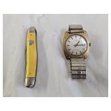Imperial Pocket Knife, Timex Wrist Watch