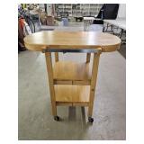 Folding Portable Rolling Wood Oasis Island