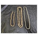 3 Faux Pearl Necklaces