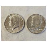 2 1964 BU Silver Kennedy Half Dollars