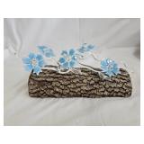 Lillie Expressions in Glass Art Blue Flower Vine