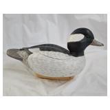 Wood Hand Painted Duck Decoy Signed Bob Miller