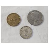 1963 Canada Silver Quarter, Sacajewa $1, JFK Half