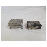 2 Vintage Japan Metal Dresser Boxes