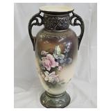 Vintage Czechoslovakia Hand Painted Urn Vase