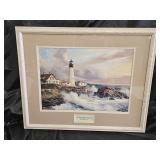 A Peaceful Horizon Lighthouse Print by Mirkovich
