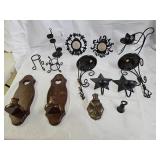 Partylite Iron and Decorative Wood Candle Holders